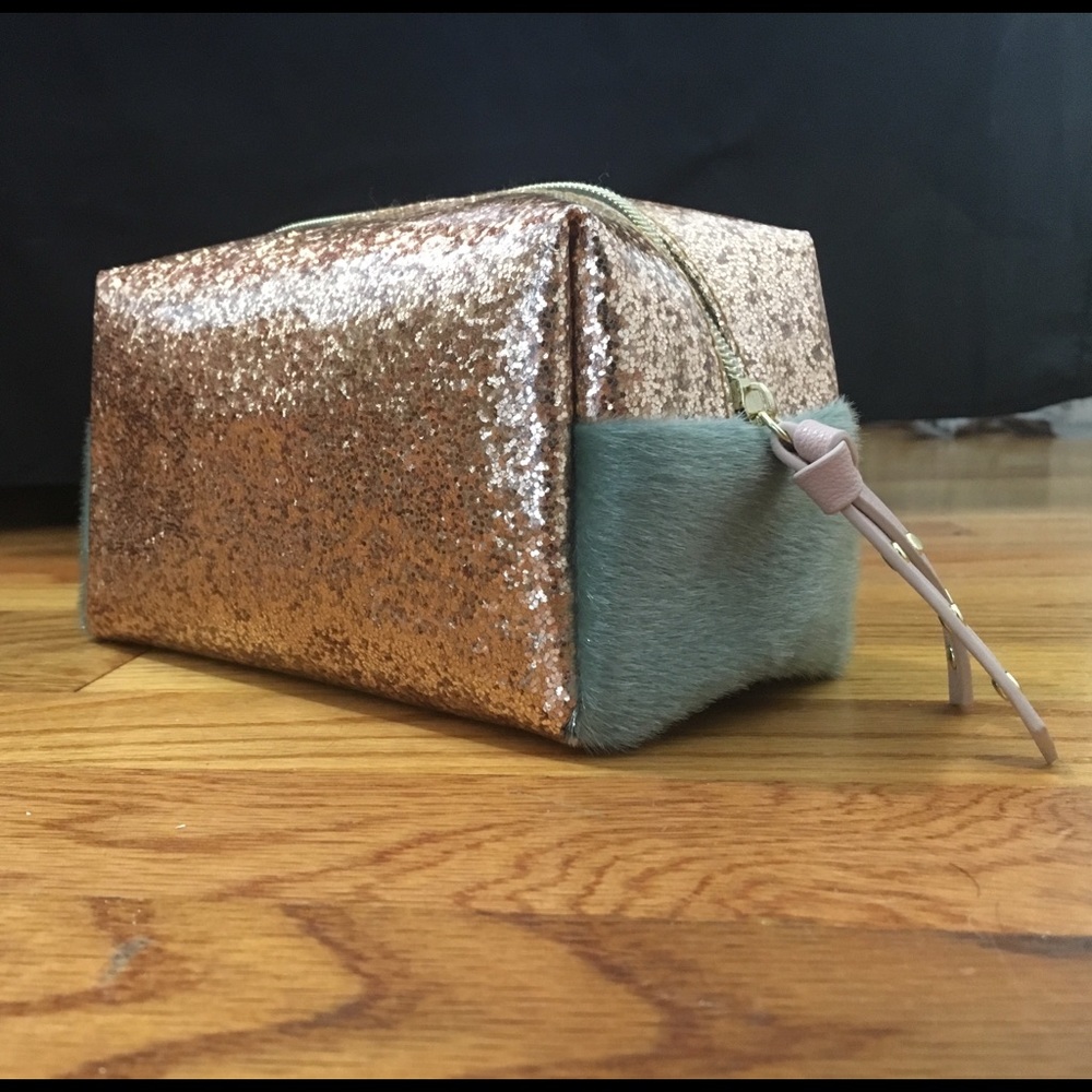 Gold shimmery Makeup bag